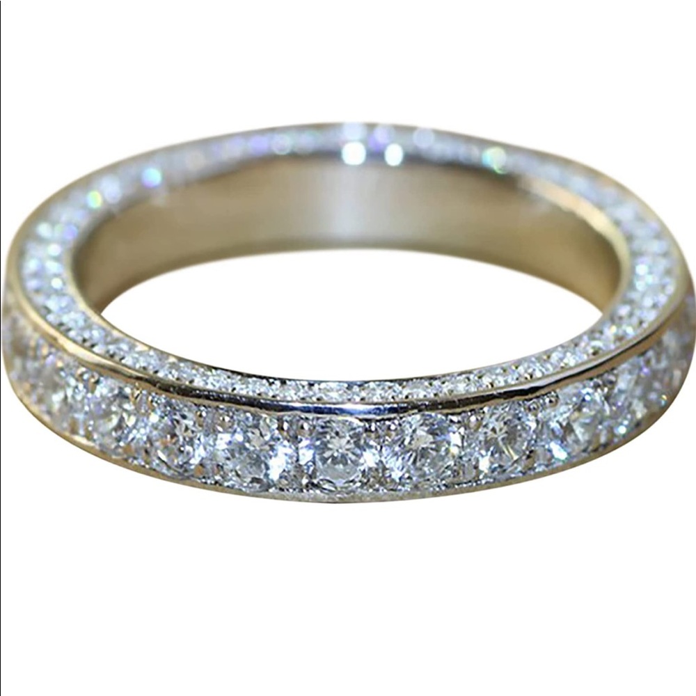 Eternity Band CZ and silver-tone